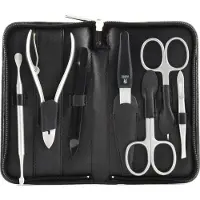 Windrose Nappa Manicure-Set 14,5 cm Leder