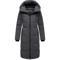 NAVAHOO Steppmantel "Schokokuss XIV" Warmer Damen gesteppter Wintermantel mit Kapuze