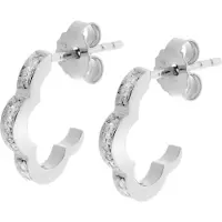 Orphelia 'Onyx' Creolen für Damen aus 925er Sterlingsilber - Silber ZO-7127