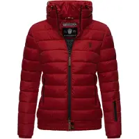 MARIKOO Steppjacke "Poison" ohne Kapuze stylische Damen Winterjacke mit hohem Kragen