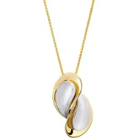 Orphelia 'Ameliana' Damenkette mit Anhänger aus 925er Sterlingsilber – Silber/Gold ZH-7508