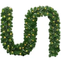 Holiday Tree Weihnachtsgirlande Colorado Girlande 270 x 25 mit Led Lichter Weihnachtsbaum (groen)