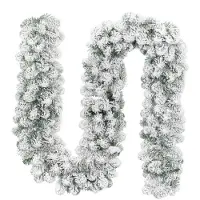 Holiday Tree Weihnachtsgirlande Flocked Colorado Garland 270 x 25 Weihnachtsbaum (groen)