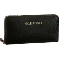 Valentino Schwarze Damen-Geldbörse mit 6 Fächern & Logo - Ideal für Karten