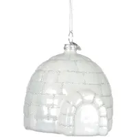 Décoris Eskimo-Glas L9b8,1h7,7 cm winterweiß