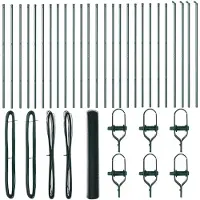 vidaXL Bodenmontierter Sechseckzaun 50 x 1 m PVC-beschichteter Stahl