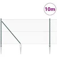 vidaXL Sechseckzaun mit Pfosten 10 x 1,2 m PVC-beschichteter Stahl
