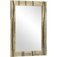 vidaXL Badezimmer Spiegel Rechtwinklig Natur 50 x 2,5 x 70 cm
