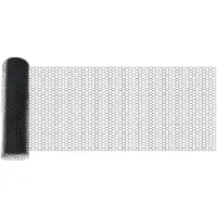 vidaXL Sechseckzaun mit Pfosten 100 x 0,5 m PVC-beschichteter Stahl