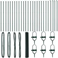 vidaXL Bodenmontierter Sechseckzaun 50 x 1,4 m PVC-beschichteter Stahl