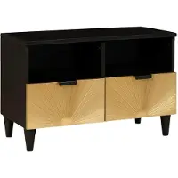 vidaXL TV-Schränk Schwarz und Gold 70 x 33 x 46 cm Holzwerkstoff