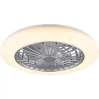 TRIO LED Deckenventilator STRALSUND Ø50cm Silber RGB Farbwechsel - R62522987
