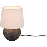 TRIO - Tischlampe LOU - Braun - 18x18x25 cm