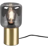 RL LIVE YOUR LIGHT Tischlampe - Messingfarben - Rauchfarben - Glas - H 24 cm