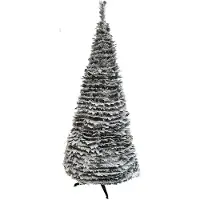 FDL Snowtree Spiral 45x20 cm 25LED warmweiß K2033 BattBox3D Kunstweihnachtsbaum (bruin;wit)