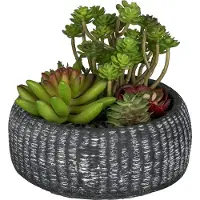 Creativ Green Kunstpflanze "Sukkulentenarrangement" mit trendiger Schale