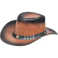 Infinity Leather Australischer Rauch Westernstil Cowboy Outback Echtleder Aussie Buschhut