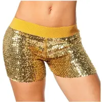 Coppens Pailletten Hotpants gold