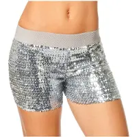 Coppens Pailletten Hotpants silber