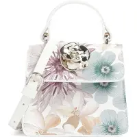 Ted Baker Umhängetasche Helensa Petal Print Mini Top Handle Rose Detail Bag White mehrfarbig