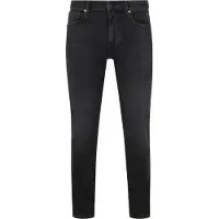 BOSS Schwarze Tapered-Fit Jeans aus bequemem Stretch-Denim Grösse 38/32
