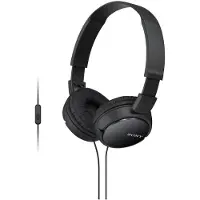 Sony Kopfhörer On Ear Kopfhörer MDR ZX110AP Schwarz Kabelgebundenes Headset mit Mikrofon