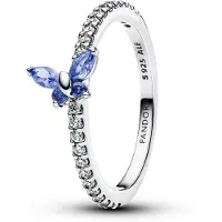 Pandora 194269C01 Damen-Silberring Funkelnder Schmetterling Blau