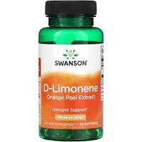 Swanson Health , D-Limonen, Zitronen-Schalen-Extrakt, 250 mg, 60 Weichgel-Kapseln