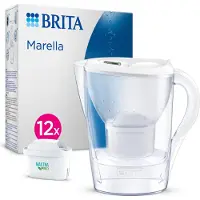 Brita Wasserfilterkanne Marella weiß (2,4l) - 12x MAXTRA PRO Pure Performance