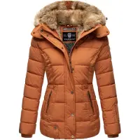MARIKOO Winterjacke "Nekoo" mit Kapuze stylische Damen Steppjacke mit großer Kapuze
