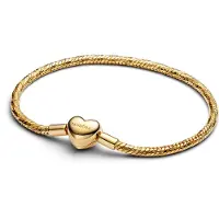 Pandora 564236C00 Damen-Armband Facettiert mit Herzverschluss Goldfarben