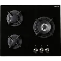Airlux AV635HBK, Schwarz, Integriert, Gaskochfeld, Gusseisen, 3 Zone(n), 3 Zone(n)