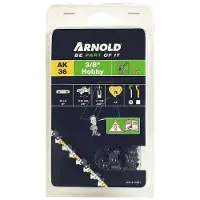 ARNOLD 3/8 Zoll 1,1 mm Kettensägekette – 44 Treibglieder – halbrunde Schneider