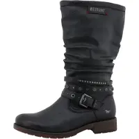 Mustang Damen Stiefel Riemen mit Nieten und Schnalle 15M0052003, Größe:37 EU, Farbe:Blau