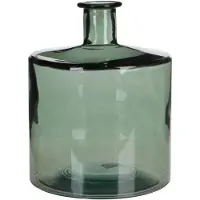 Mica Decorations Guan Flaschenvase - H26 x Ø21 cm - Recyceltes Glas - Grün
