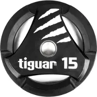 Tiguar PU Olympic Plates – Hochwertige Polyurethan-Gewichtsscheiben für professionelles Krafttraining, Gewicht:15 Kg