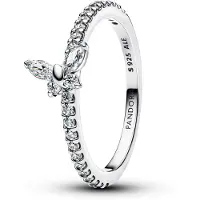 Pandora 194269C03 Silber Damenring Funkelnder Schmetterling Weiß