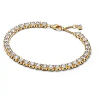 Pandora 563539C01 Damen-Tennisarmband Goldfarben Zirkonia