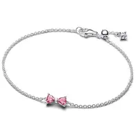 Pandora 594234C01 Damenarmband Schleife Pink Silber