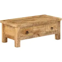 vidaXL Couchtisch 90x45x35 cm Massivholz Mango