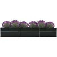 vidaXL Garten-Hochbeet Verzinkter Stahl 480x80x77 cm Anthrazit