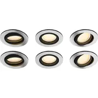 Philips Hue Milliskin Einbaustrahler White Ambiance - rund - Aluminium - 6er-Pack