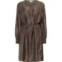 Kaffe Midikleid "Damen Kleid KArizz", Damen, Gr. 42, N-Gr, braun (morel), Obermaterial: 70% Viskose CV. 30% Polyester PES., Kleider Midikleid