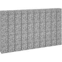 vidaXL Gabionen-Hochbeete 4 Stk. 30x30x50/100/150/200 cm Eisen