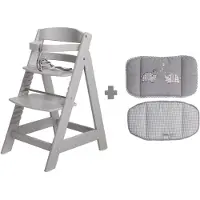 Roba Treppenhochstuhl Sit Up III, mitwachsend vom Baby- bis Jugendstuhl, taupe, mit Sitzverkleinerer