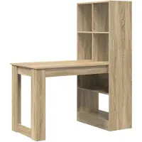 vidaXL Schreibtisch Sonoma-Eiche Holzwerkstoff 122 x 67 x 145 cm