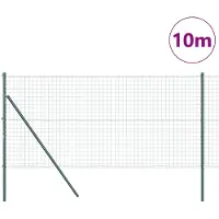 vidaXL Bodenmontierter Euro-Zaun 10 x 1,4 m PVC-beschichteter Stahl