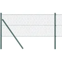 vidaXL Schweißgitterzaun 0,6 x 10 m PVC Grün