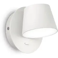 Ideal Lux Moderne Gim Aluminium Weiß Led Wandleuchte 6W 3000K Warmes Licht