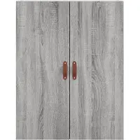 vidaXL Highboard Grau Sonoma 69,5x34x180 cm Holzwerkstoff